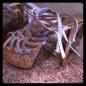 Wild platforms suede strappy size 8.5